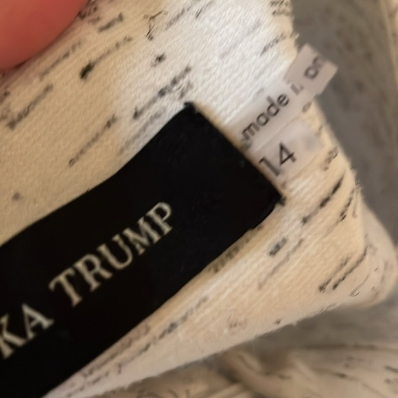 Ivanka Trump women’s dress 14 large career casual white grey stretch mini - Picture 6 of 7